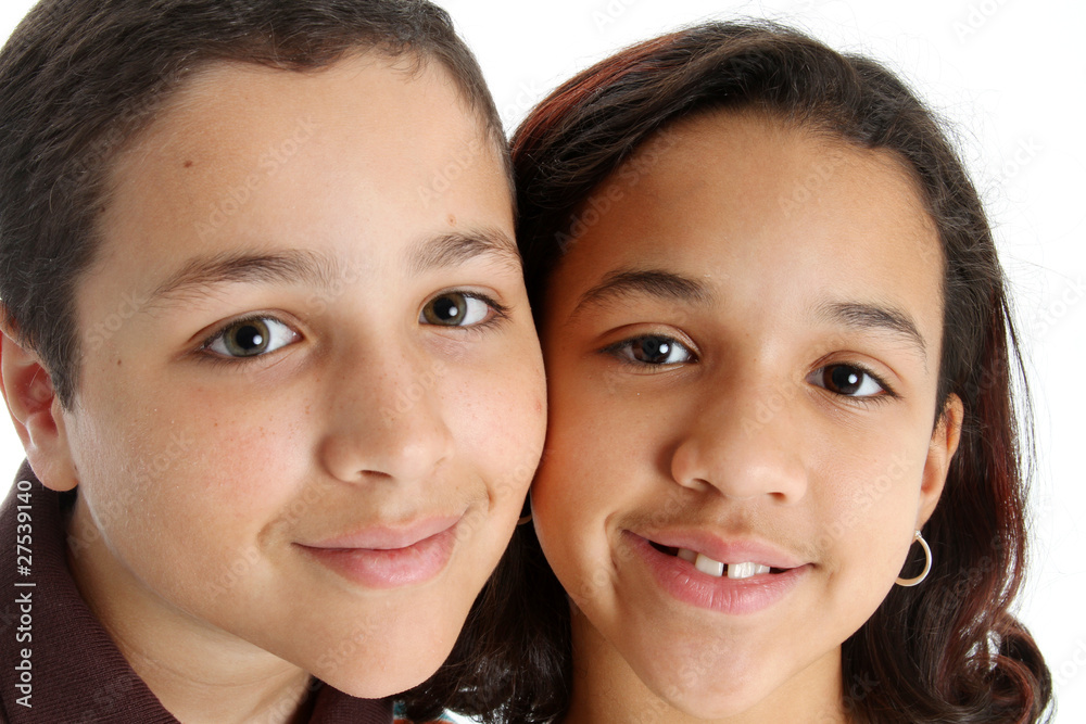 Children On White Background Children On White Background