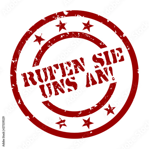 stempel rufen sie uns an! I