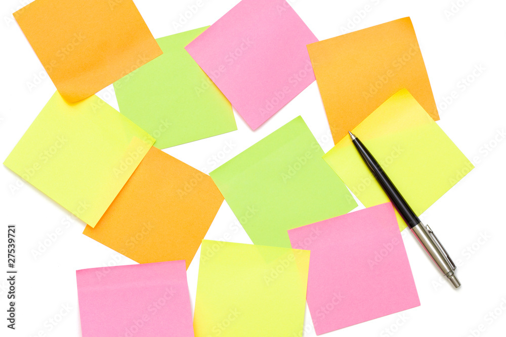 Reminder notes with pen Reminder notes with pen