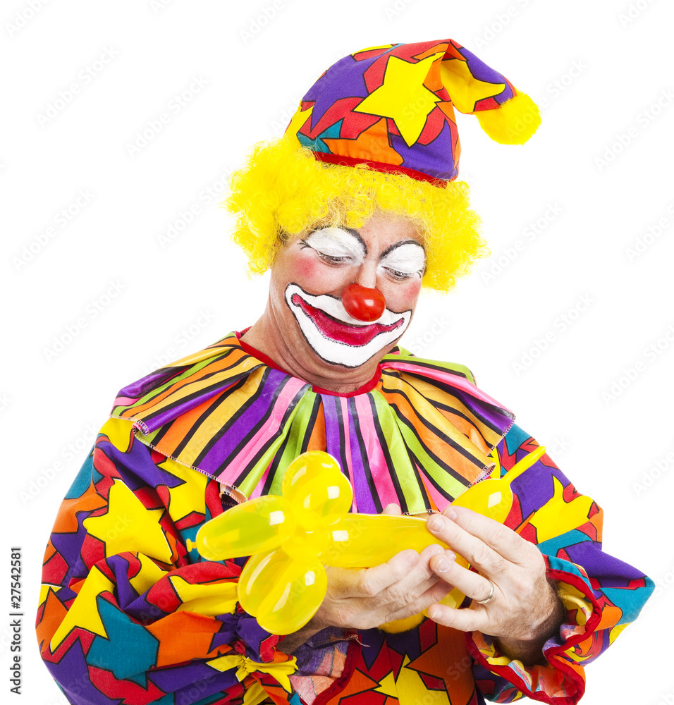 Clown Makes Balloon Animal Clown Makes Balloon Animal