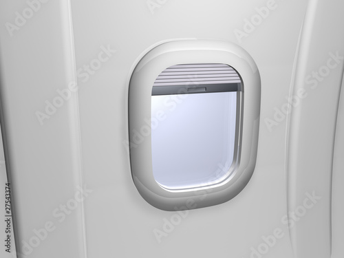 white airplane window