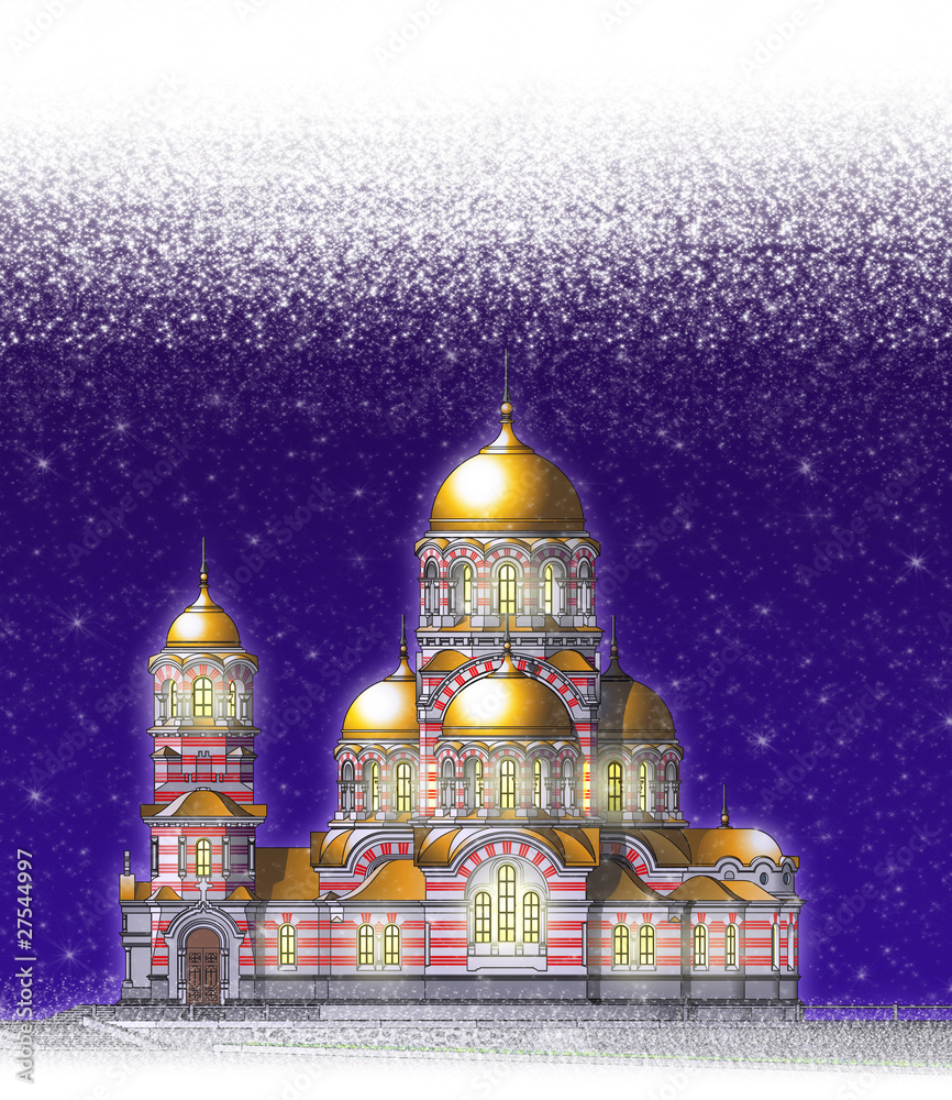 Fototapeta premium Winter with church