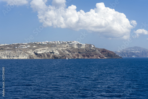 Gorgeous view of romantic Santorini's coast. Greece. © senai aksoy