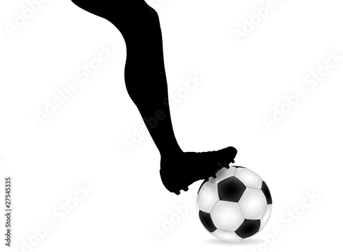 Foot over ball illustration