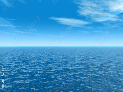 High resolution blue water and sky