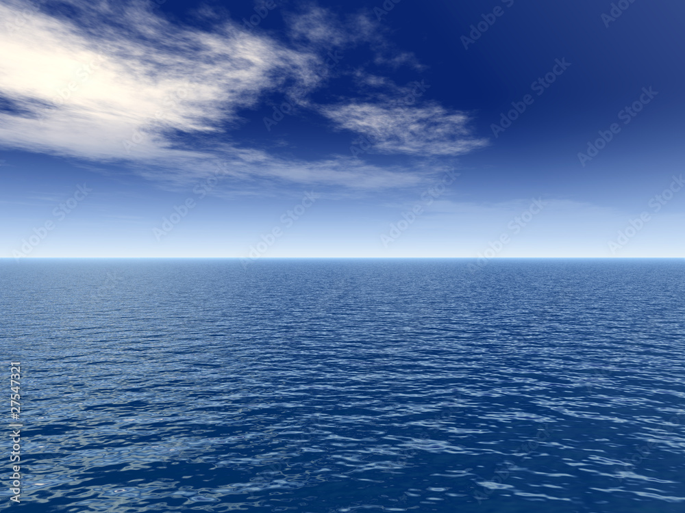 Obraz premium High resolution blue water and sky background