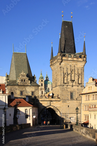 Prague Lesser Town with Charles Bridge Tower