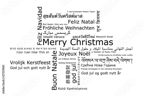 Vector - "Merry Christmas" in different languages