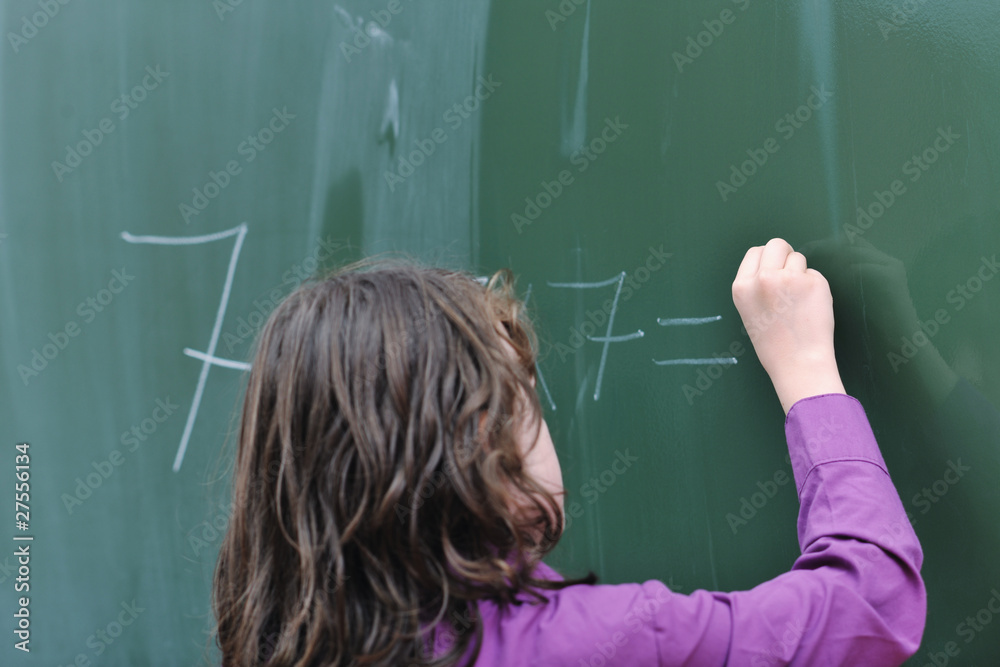 happy school girl on math classes happy school girl on math classes