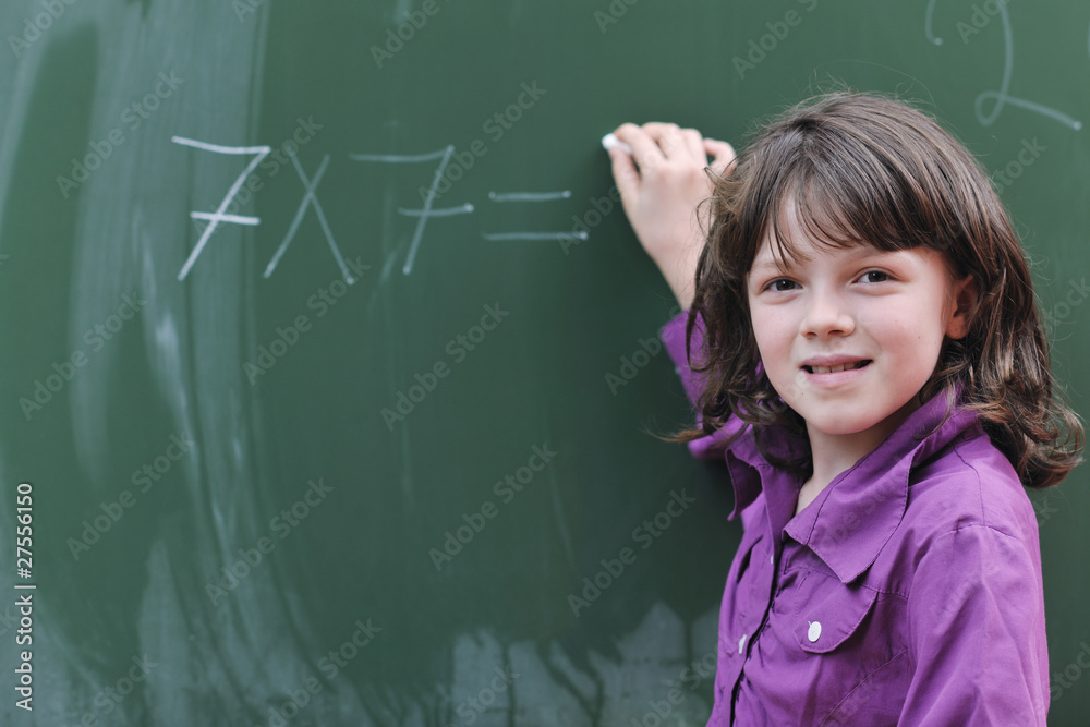 happy school girl on math classes happy school girl on math classes