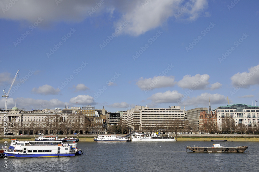 View of the Embankment, River Thames, London