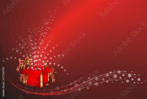 Natale Sfondo con Regalo-Christmas Gift Background-Vector