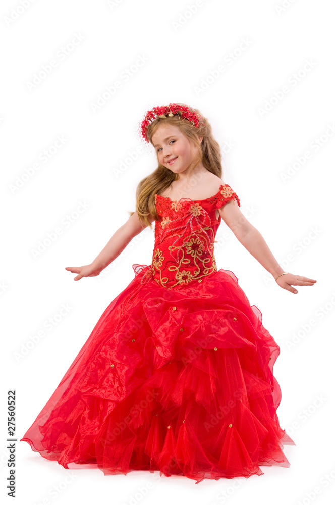 Teen girl on a isolated background