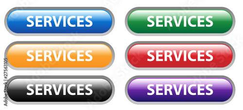 SERVICES Web Buttons Set (products projects search information)
