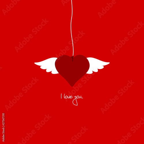 Hanging Heart & Wings