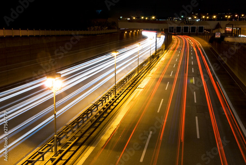 Photography highway night
