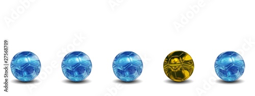 High resolution conceptual 3d soccer balls isolated