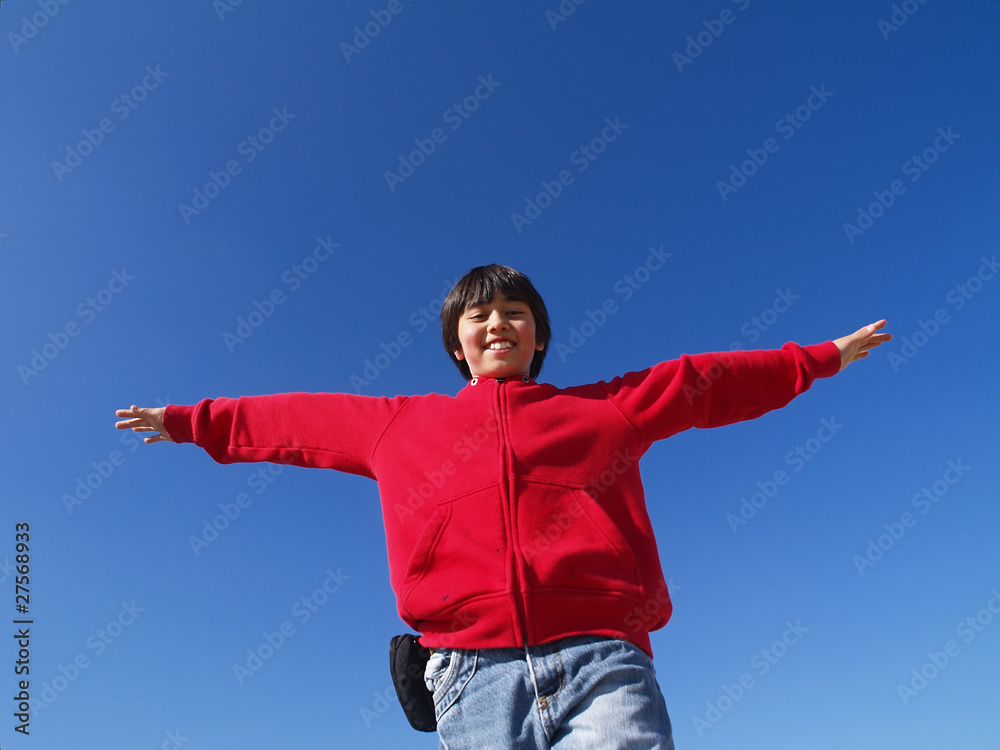 happy child playing