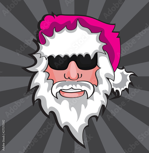 Party Santa Claus with sunglasses