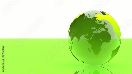 Grüner Planet in Rotation 01