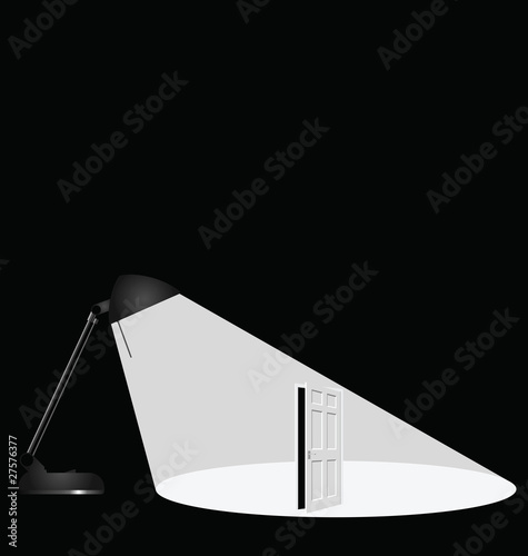 Concept of open door of opportunity in the spotlight