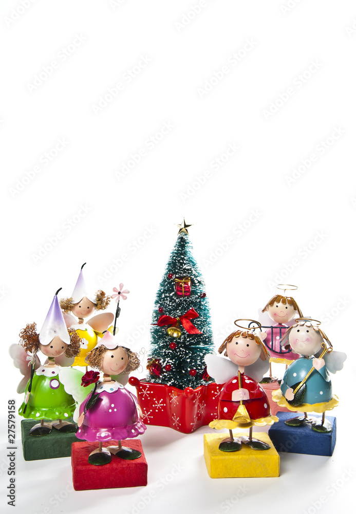 Fototapeta premium Christmas tree with Angels
