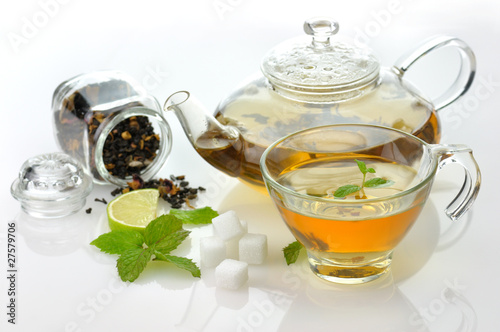 loose green tea composition