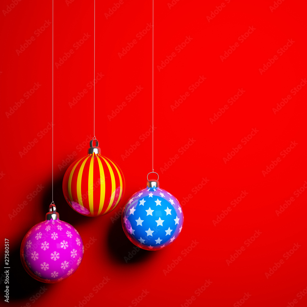 Card blank with christmas balls Card blank with christmas balls