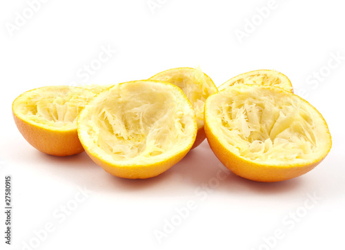 Orange peels after juicing