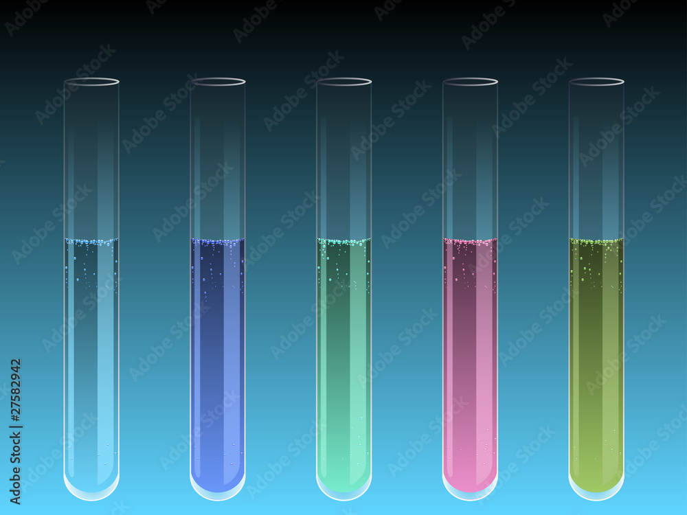 Liquid filled test tubes Liquid filled test tubes