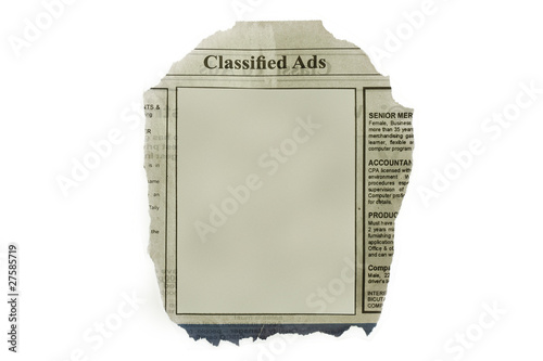 Blank advertisement photo