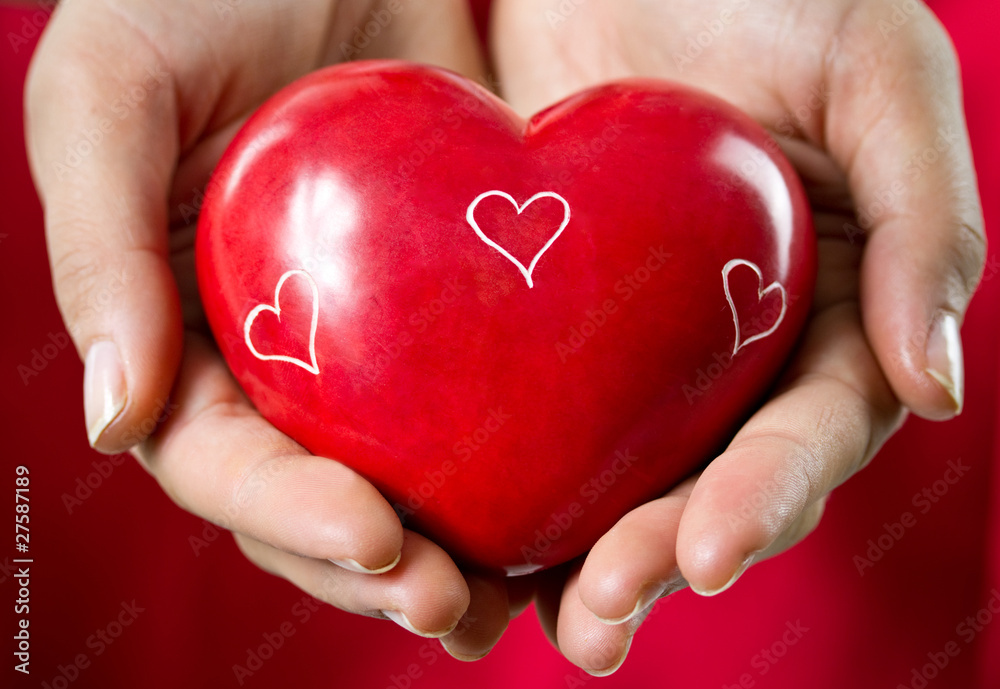 Fototapeta premium Heart on the palm