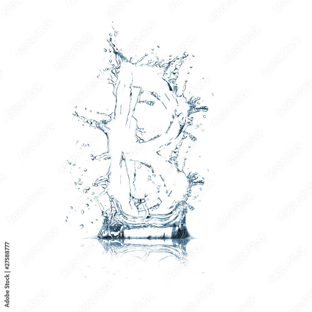 One letter of water alphabet