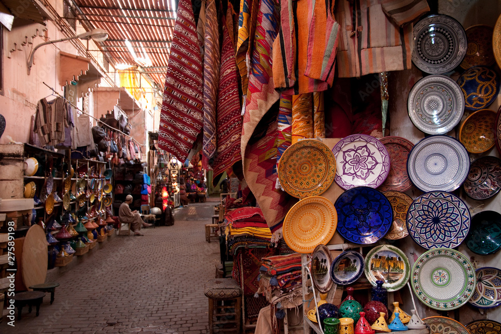 Naklejka premium Souk di Marrakech