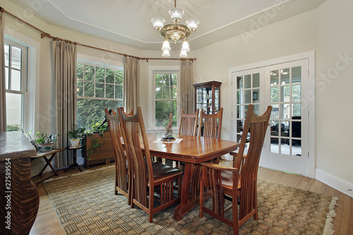 Dining room with french doors © pics721