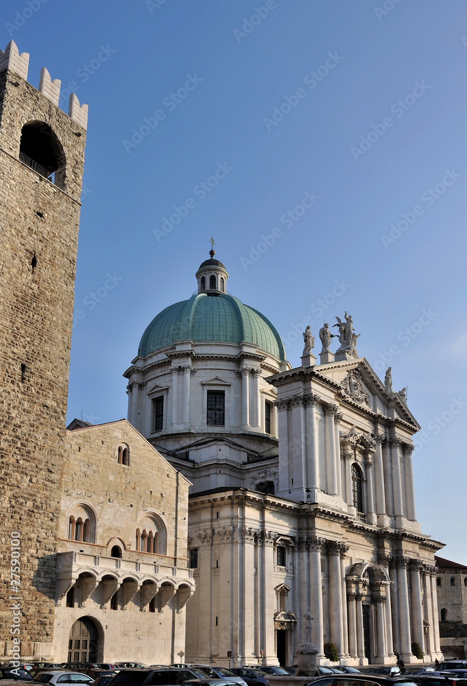 monumental cathedral square, brescia