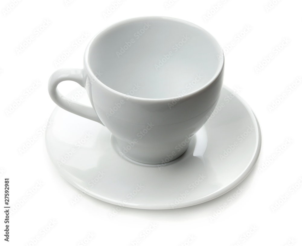 White empty espresso cup