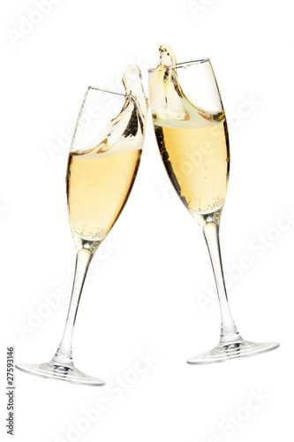 Canvas Print Cheers! Two champagne glasses