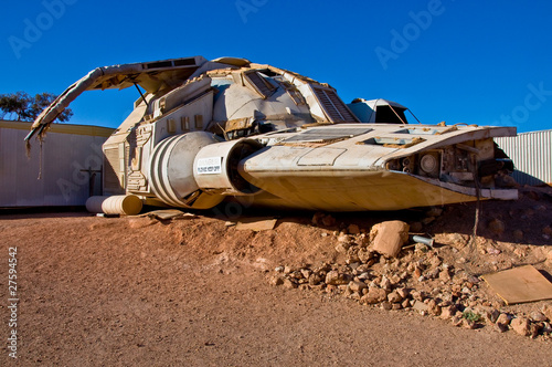 space ship monument in coober pedy, south australia photo
