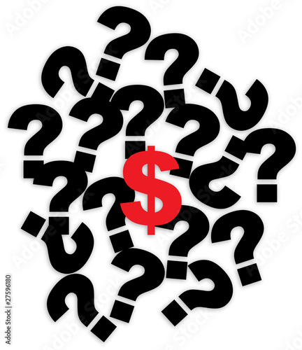 qustion mark heap dollar success