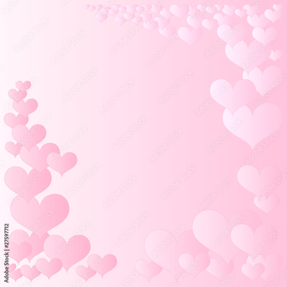 pink hearts frame for wedding and valentine pink hearts frame for wedding and valentine
