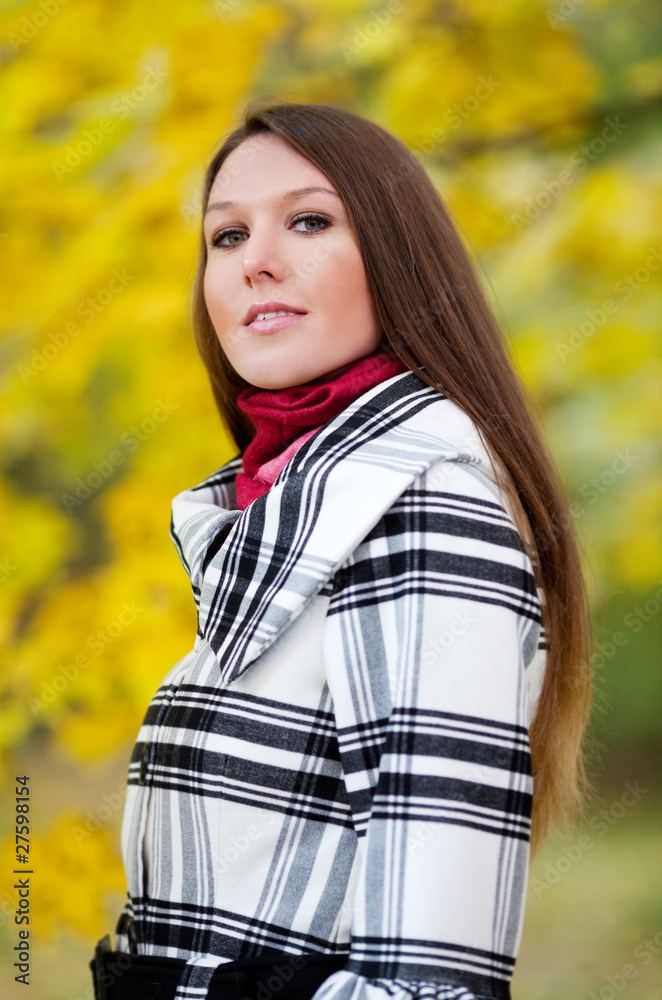 Portrait of beautiful girl in a park Portrait of beautiful girl in a park