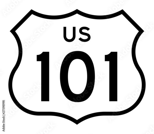 US route 101 highway sign photo