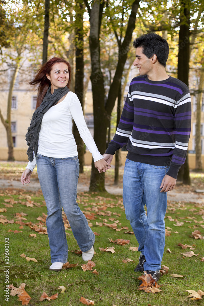 Love and affection between a young couple Love and affection between a young couple