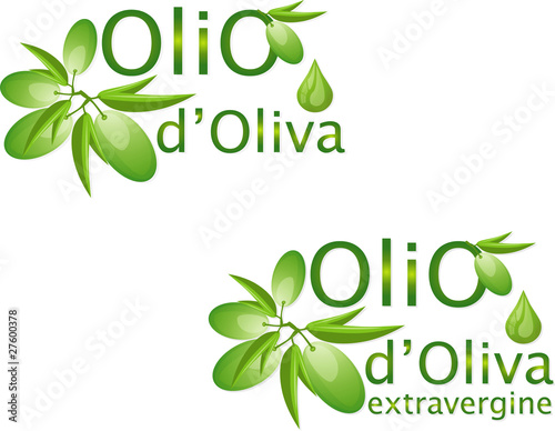 Olive oil Italian logo text