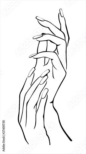 Hands with a manicure