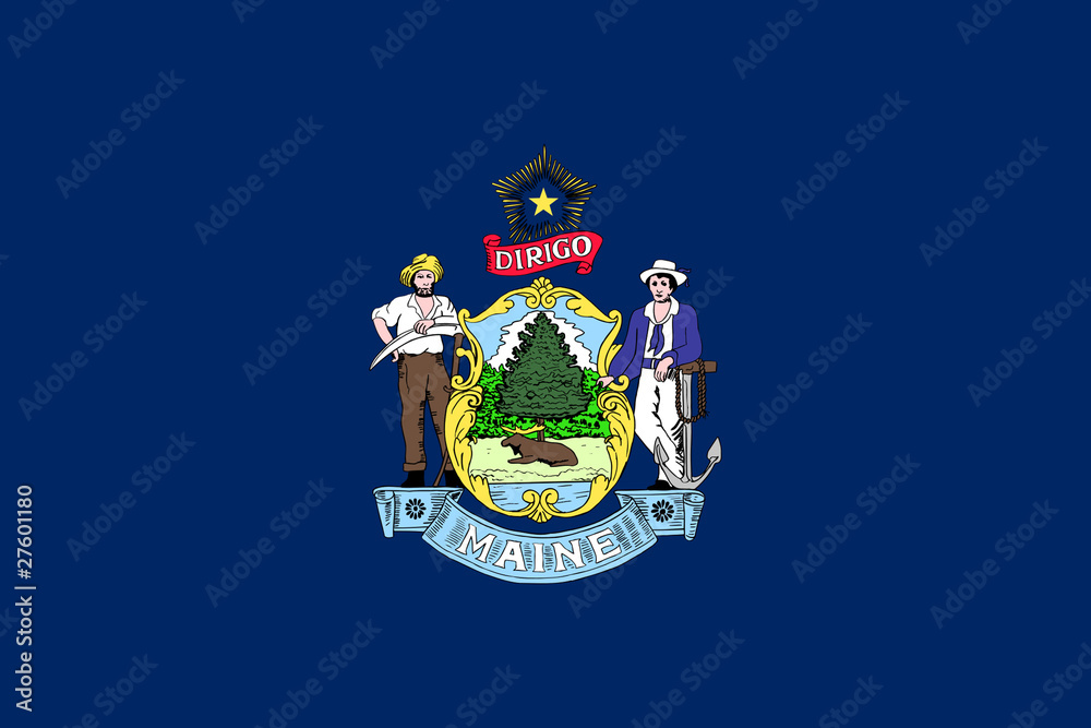 Maine state flag Maine state flag