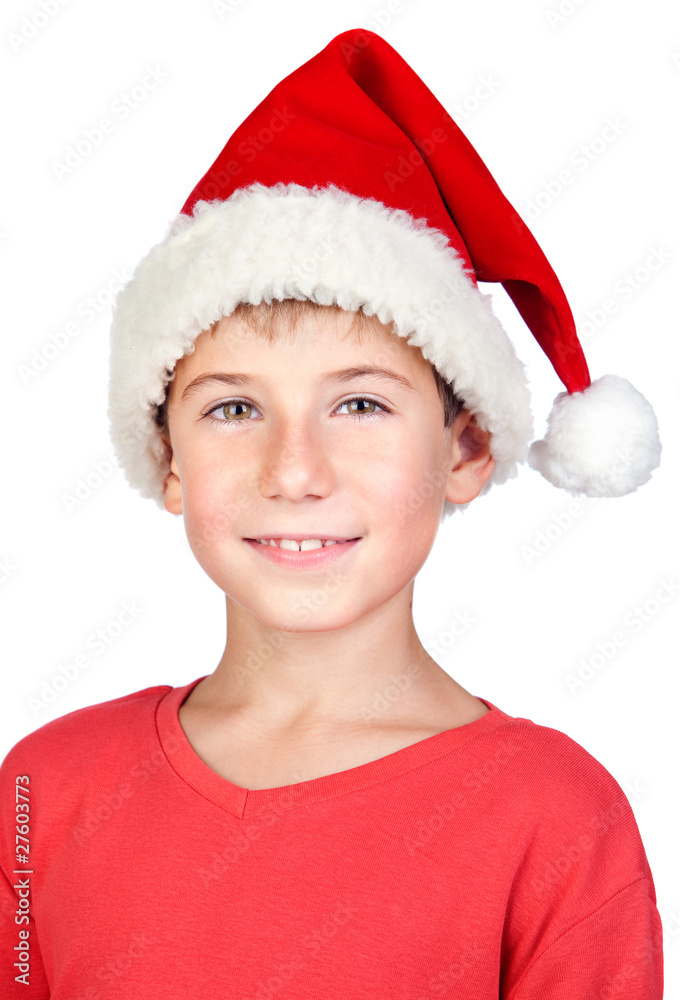 Adorable child with Santa Hat Adorable child with Santa Hat