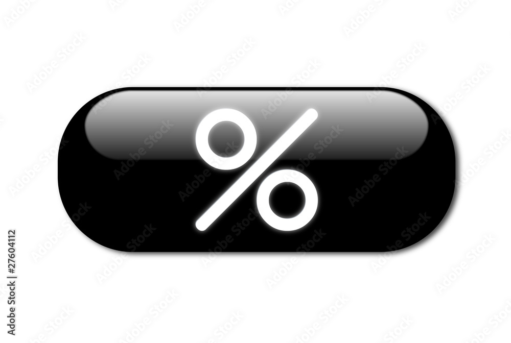 Black percent button vector Black percent button vector