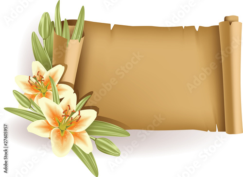 Fotografia Greeting card with lilies